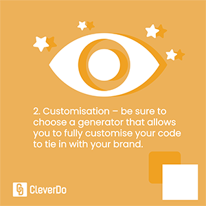 Customize your QR code to make your brand stand out.
